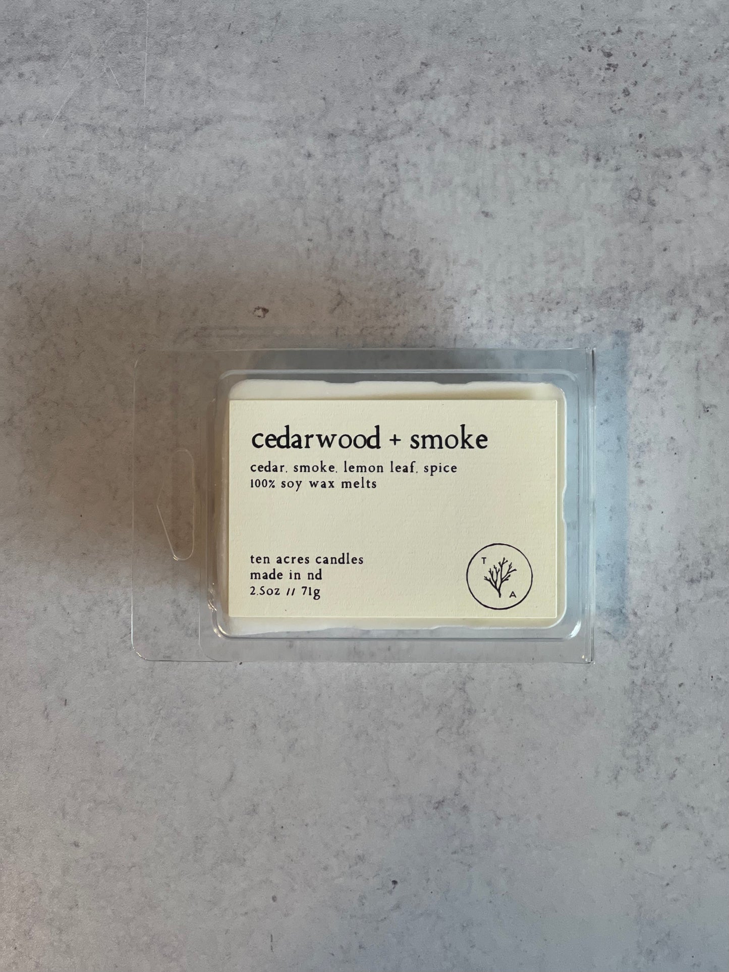 Cedarwood + Smoke // Wax Melts