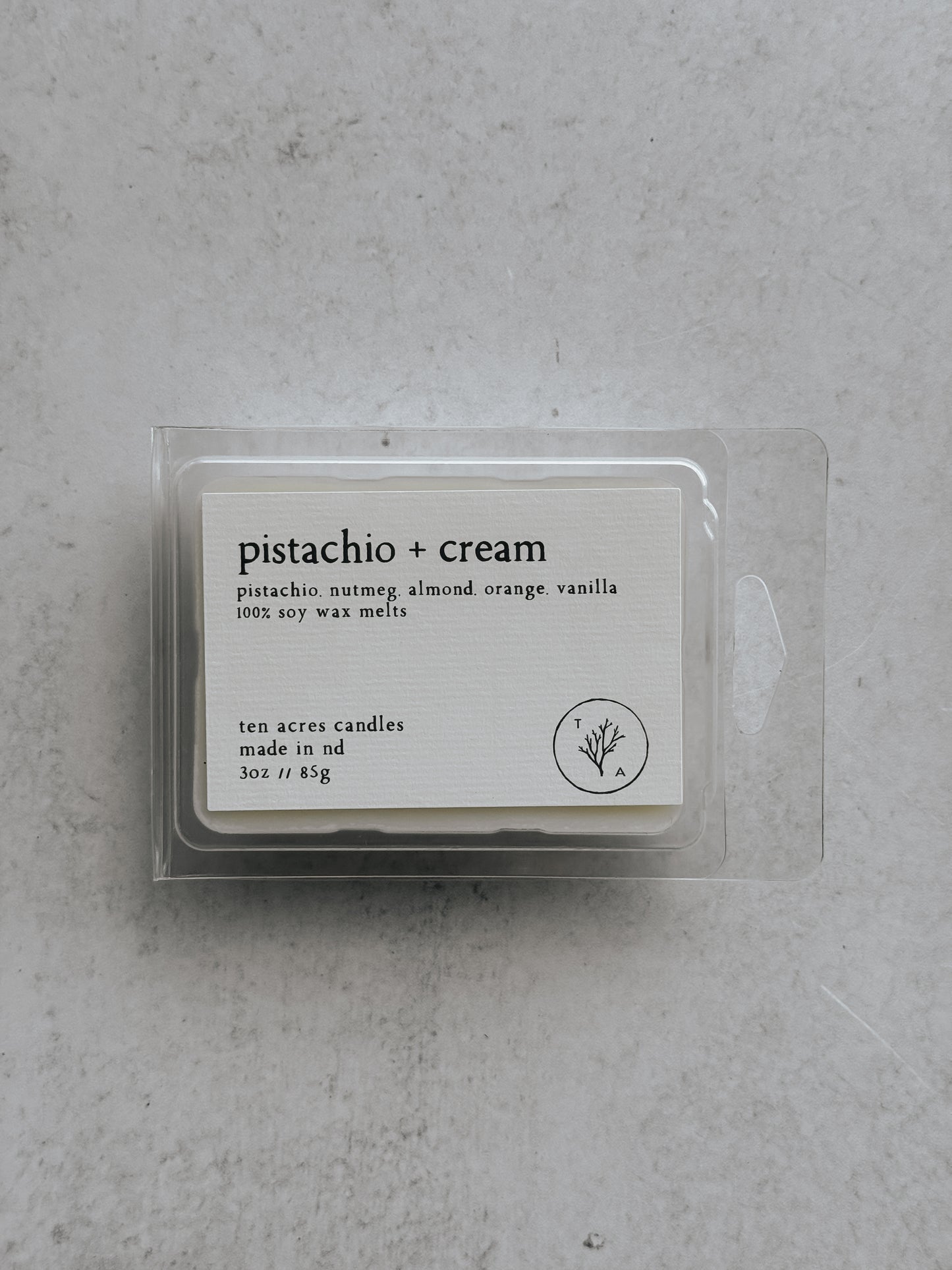Pistachio + Cream // soy wax melts