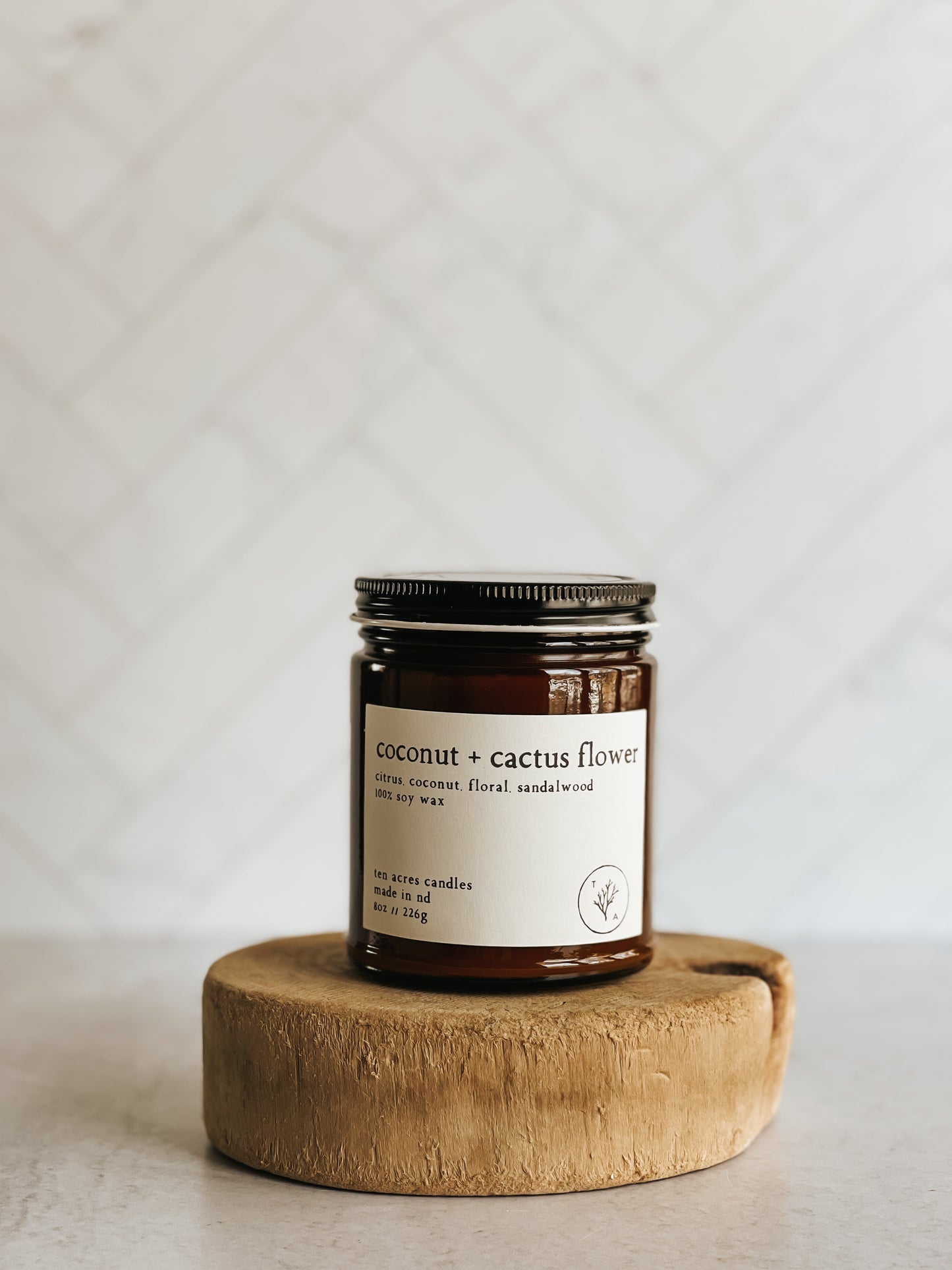 Coconut + Cactus Flower // 8oz soy candle