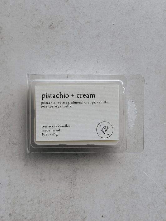 Pistachio + Cream // soy wax melts